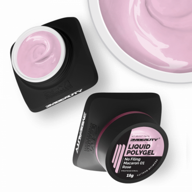 Liquid Polygel No Filing – Macaron – 01 Rose – Senza HEMA