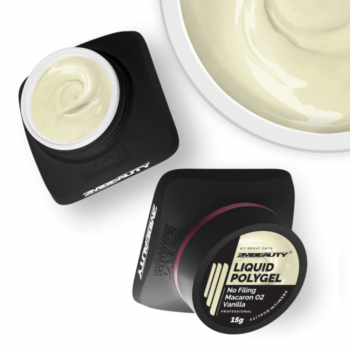 Liquid Polygel No Filing – Macaron – 02 Vanilla – Senza HEMA