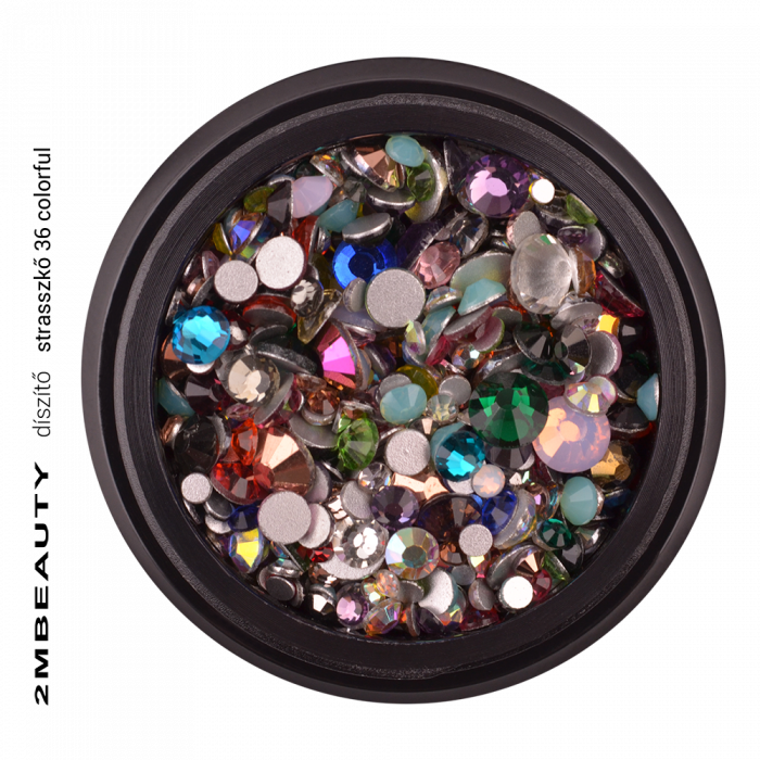 Strass 36 colorful Strass per decorazioni di diverse dimensioni Confezione: 400 pezzi...