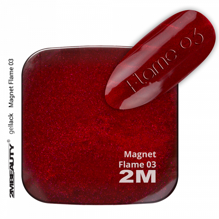 Gel Lack rosso con speciali glitter riflettenti, grazie alla sua copertura leggera, si illumina in m...