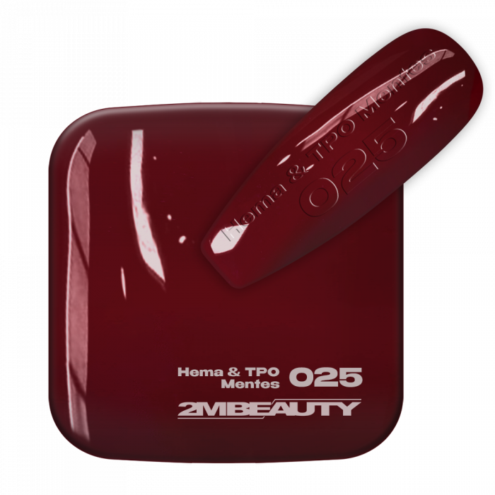 Gel Lack - Hema & TPO Free 025 : OXIDE RED
 
La gamma di Gel Lack senza HEMA e TPO di 2MB...