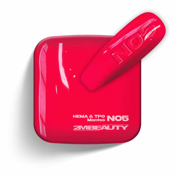HEMA &TPO FREE - N05 Gel Polish - Neon N005 - senza HEMA e TPO
Tonalità rosso-rosa, consistenza cremosa con alta ...
