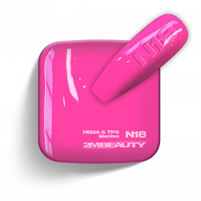 HEMA &TPO FREE - N018 Gel Polish - Neon N018 - senza HEMA e TPO
Tonalità ful pink, consistenza cremosa con alta pi...