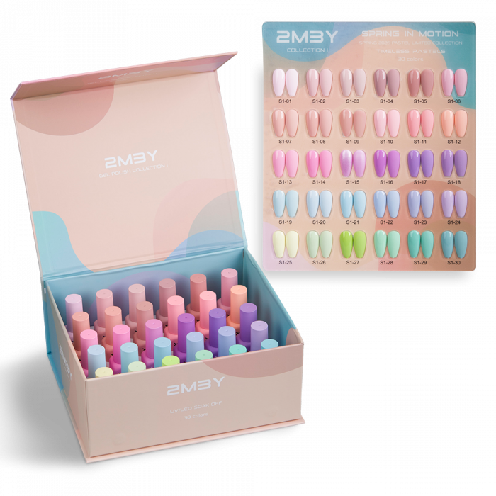 Gel Lack Set – Collection 1 – Spring Pastel – 30 pz