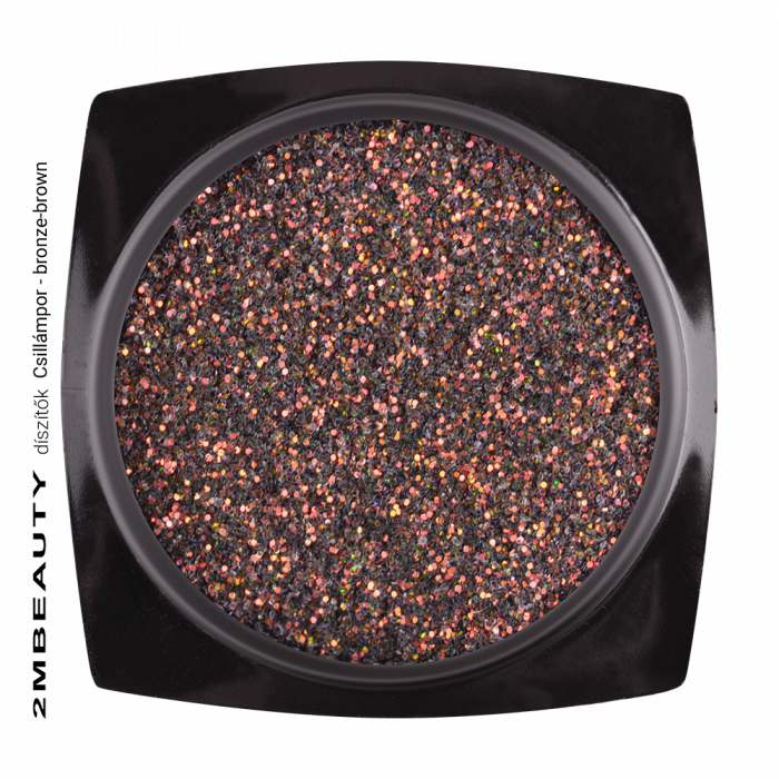 Polvere Glitter - Bronzo/Marrone - 48/4 Polvere glitter effetto zucchero...