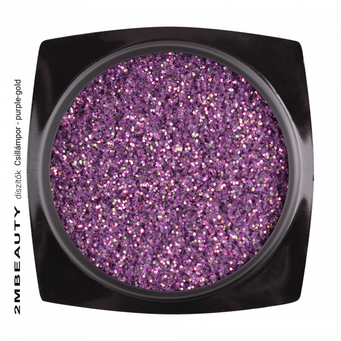 Polvere Glitter - Viola/oro - 48/5 Polvere glitter effetto zucchero...