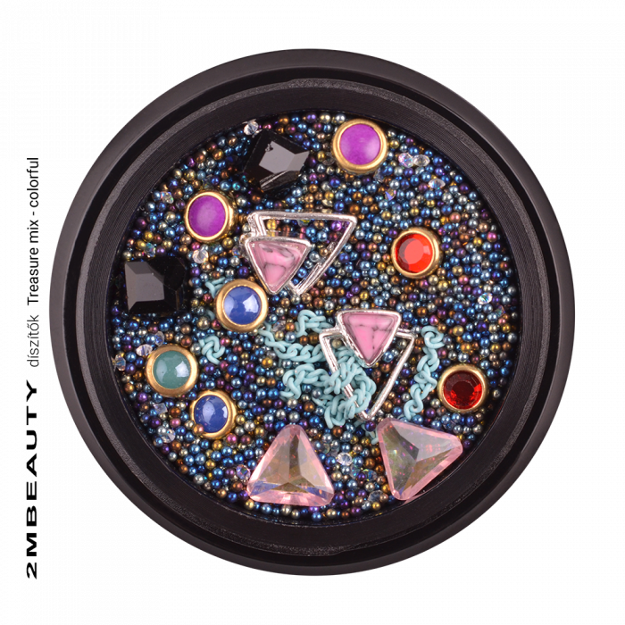 Mix pietre preziose e caviar per nail art...