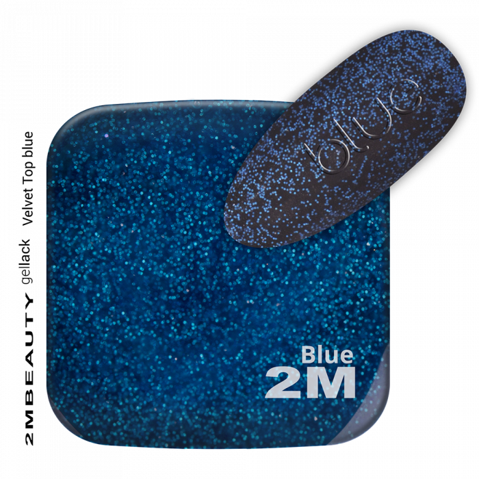 Velvet Top blue è un top con finitura brillante micro-glitterata.
...